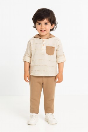 Allin’co Midimod Müslin 2’li Takım Kapüşonlu – Erkek Bebek