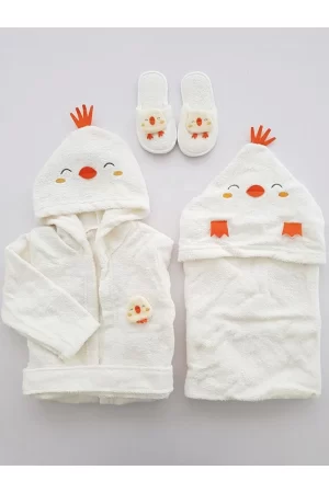 Civciv Desenli Bornoz Seti